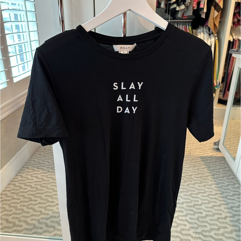Milly “slay all day” black t shirt